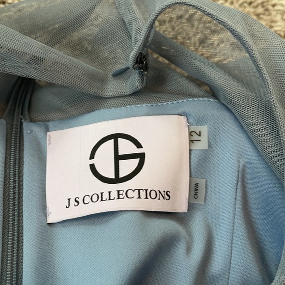 JS Collections Slate Blue Midi Dress - Picture 12 of 12